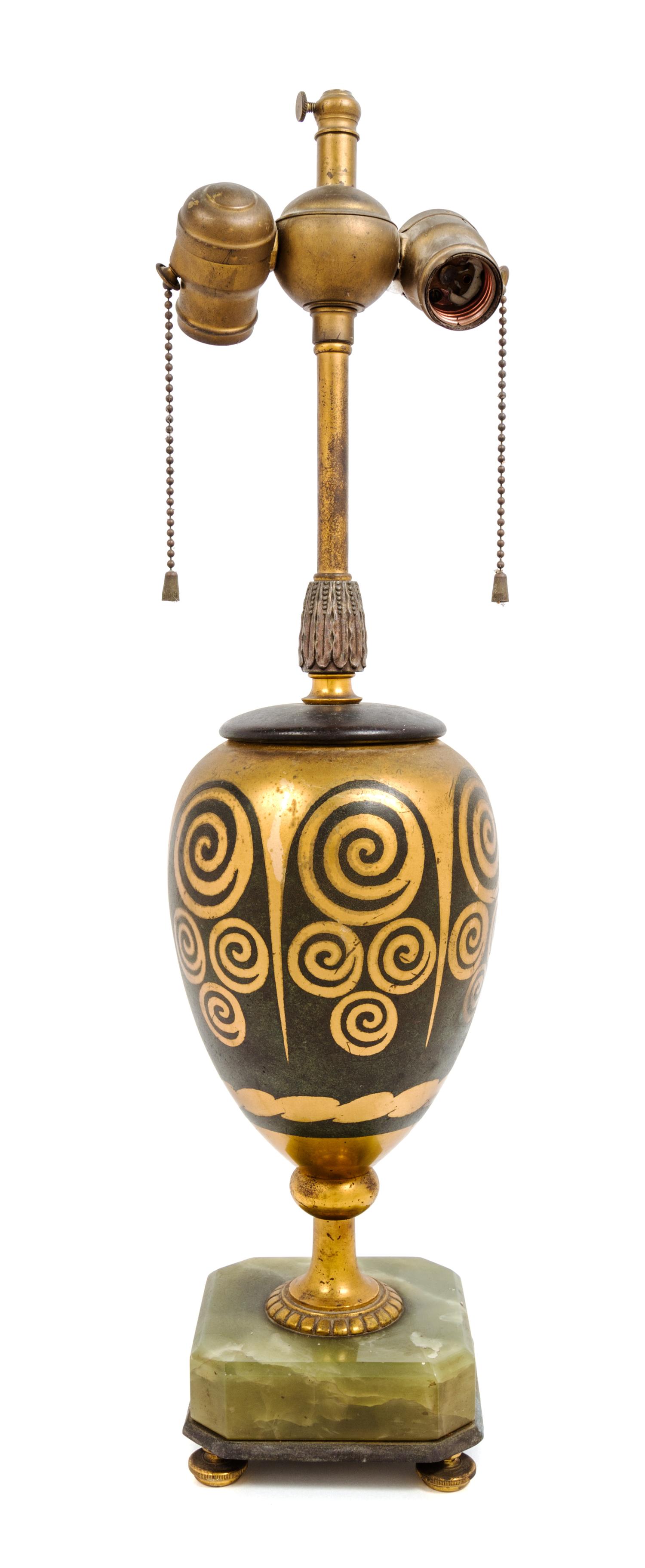 Mutual Sunset Lamp Co., FIRST HALF 20TH CENTURY, an Art Deco table lamp, model no. 2700