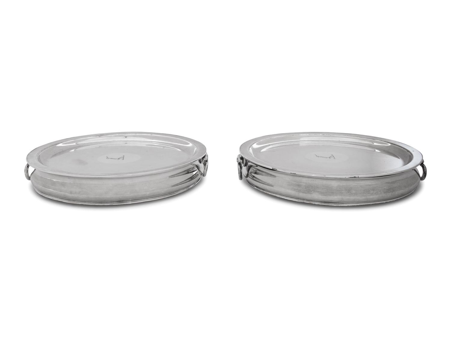 A Pair of Sheffield-Plate Warming Stands