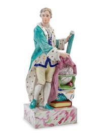 A Ralph Wood Staffordshire Pottery Figure of Isaac Newton