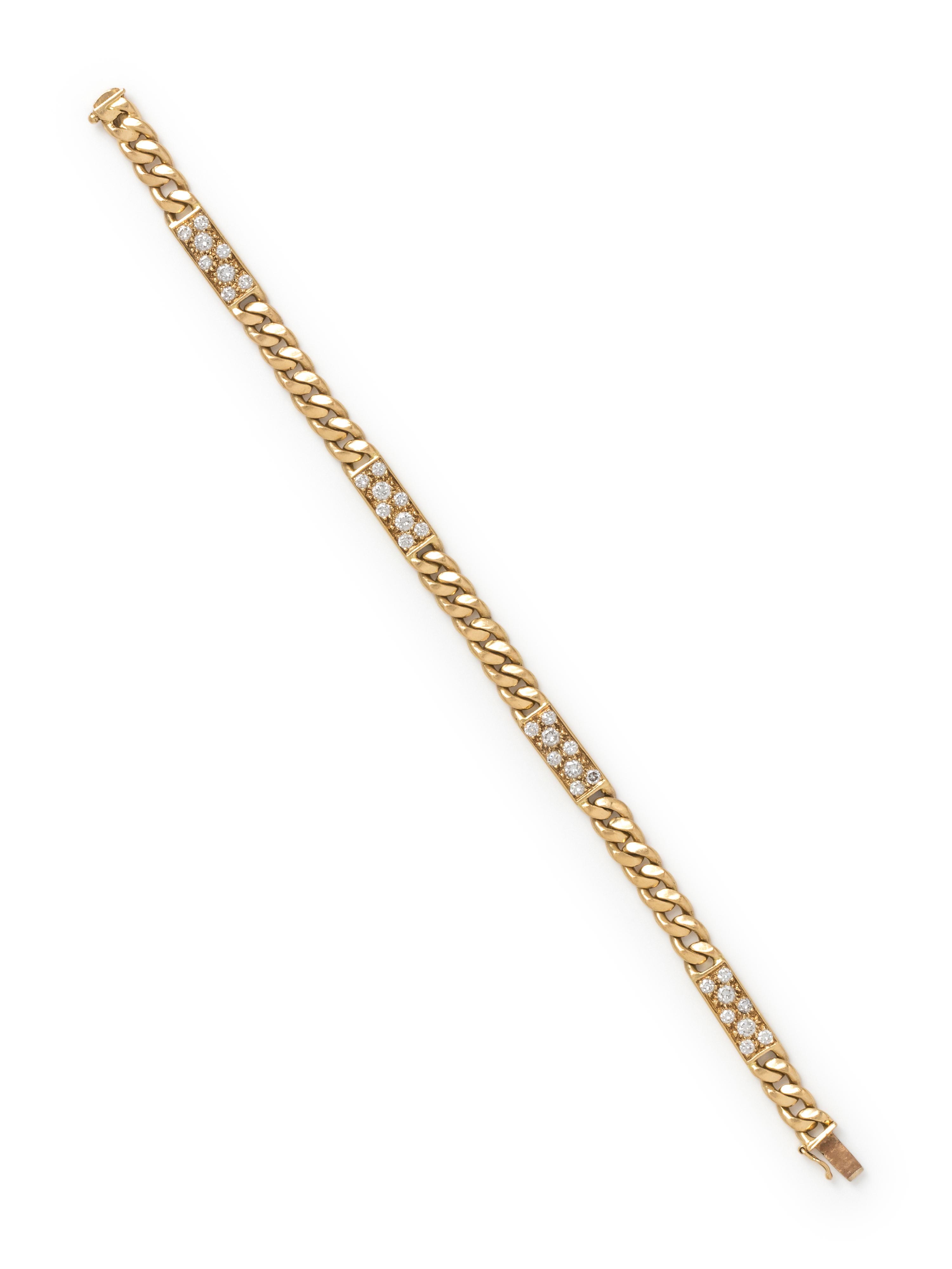 BOUCHERON, YELLOW GOLD AND DIAMOND BRACELET