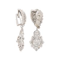 PLATINUM AND DIAMOND PENDANT EARRINGS