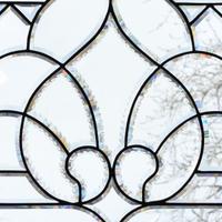 A Leaded Glass Window 43.5: W x 2" D x 27.5" H — United States, 19th/20th Century