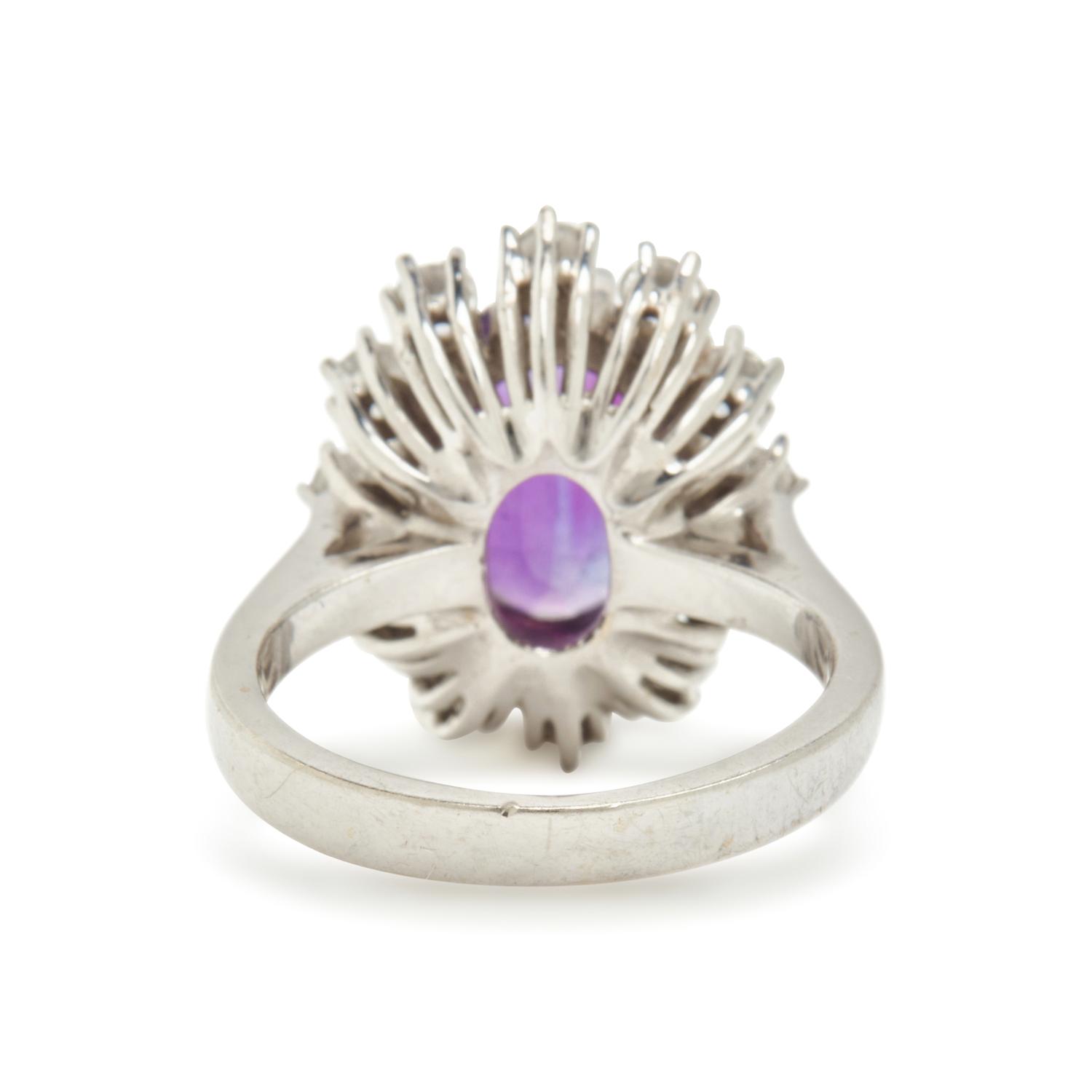 AMETHYST AND DIAMOND RING