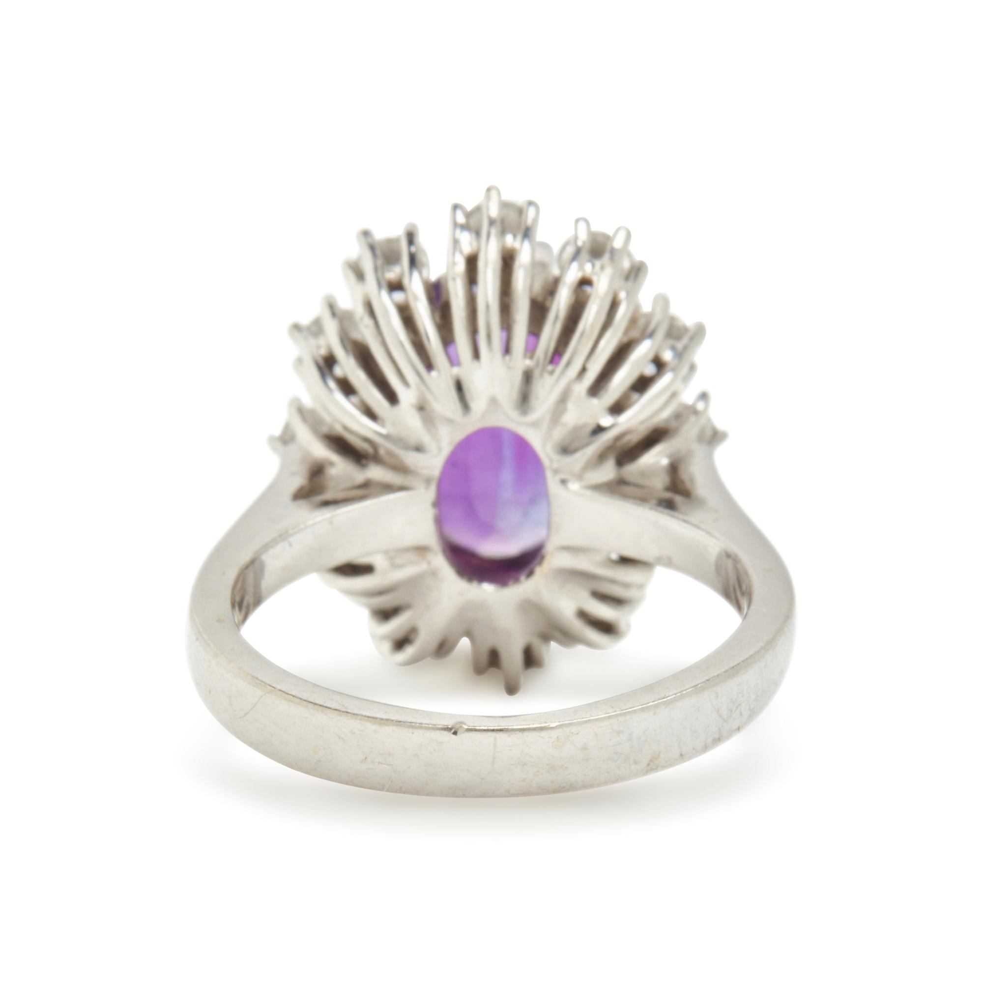 AMETHYST AND DIAMOND RING