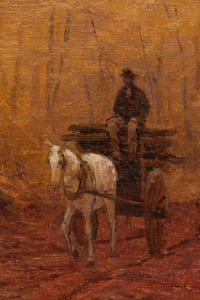 Wagon in Fall Landscape
