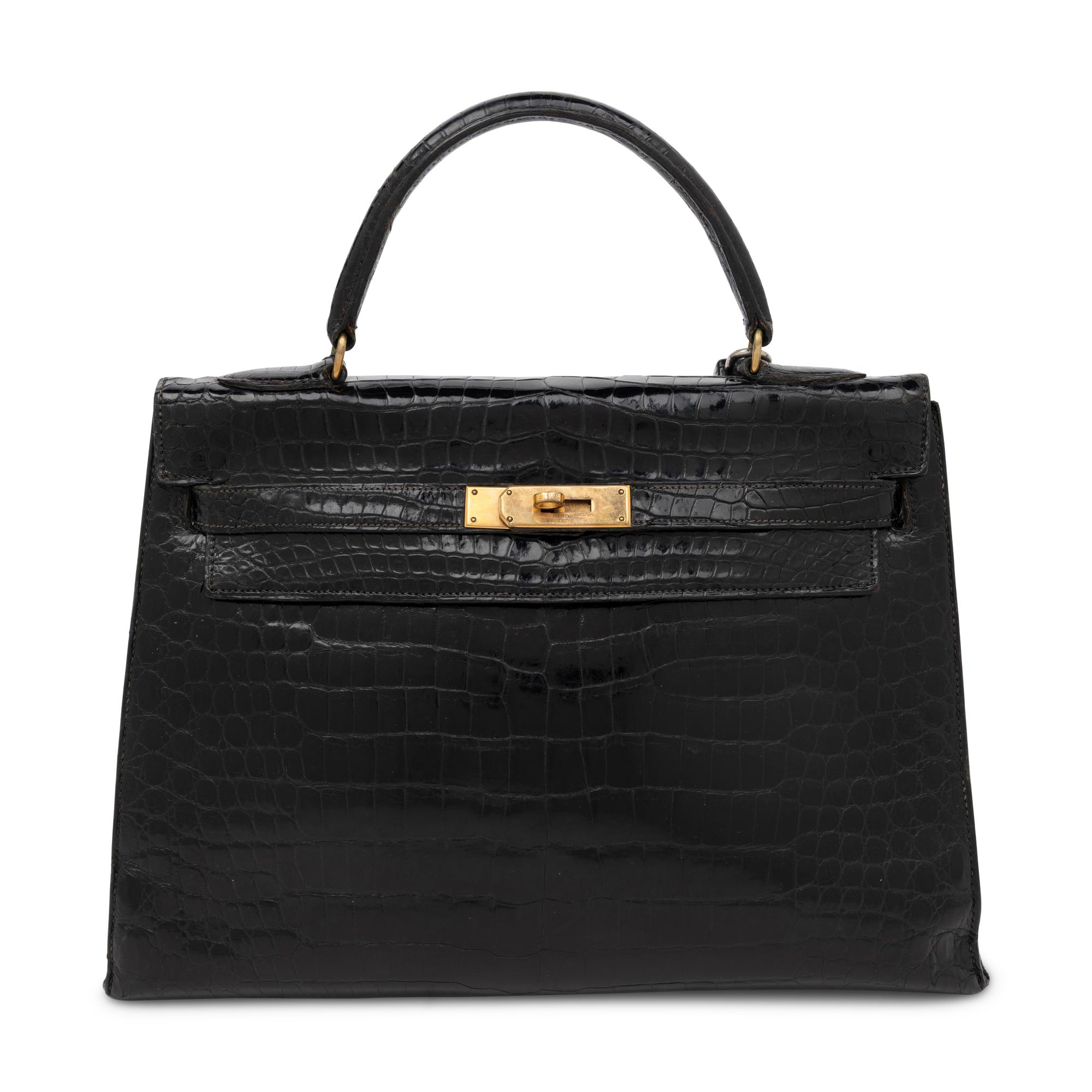 Vintage Hermès, Kelly 32 in Noir Alligator