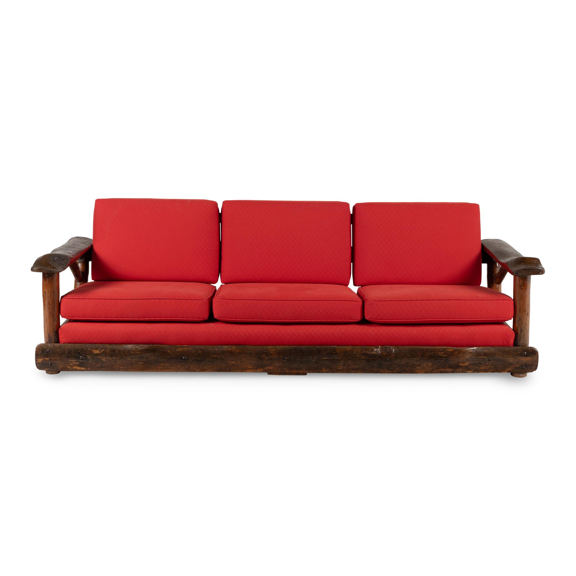 A Burlwood Sofa in the Style of Thomas Molesworth