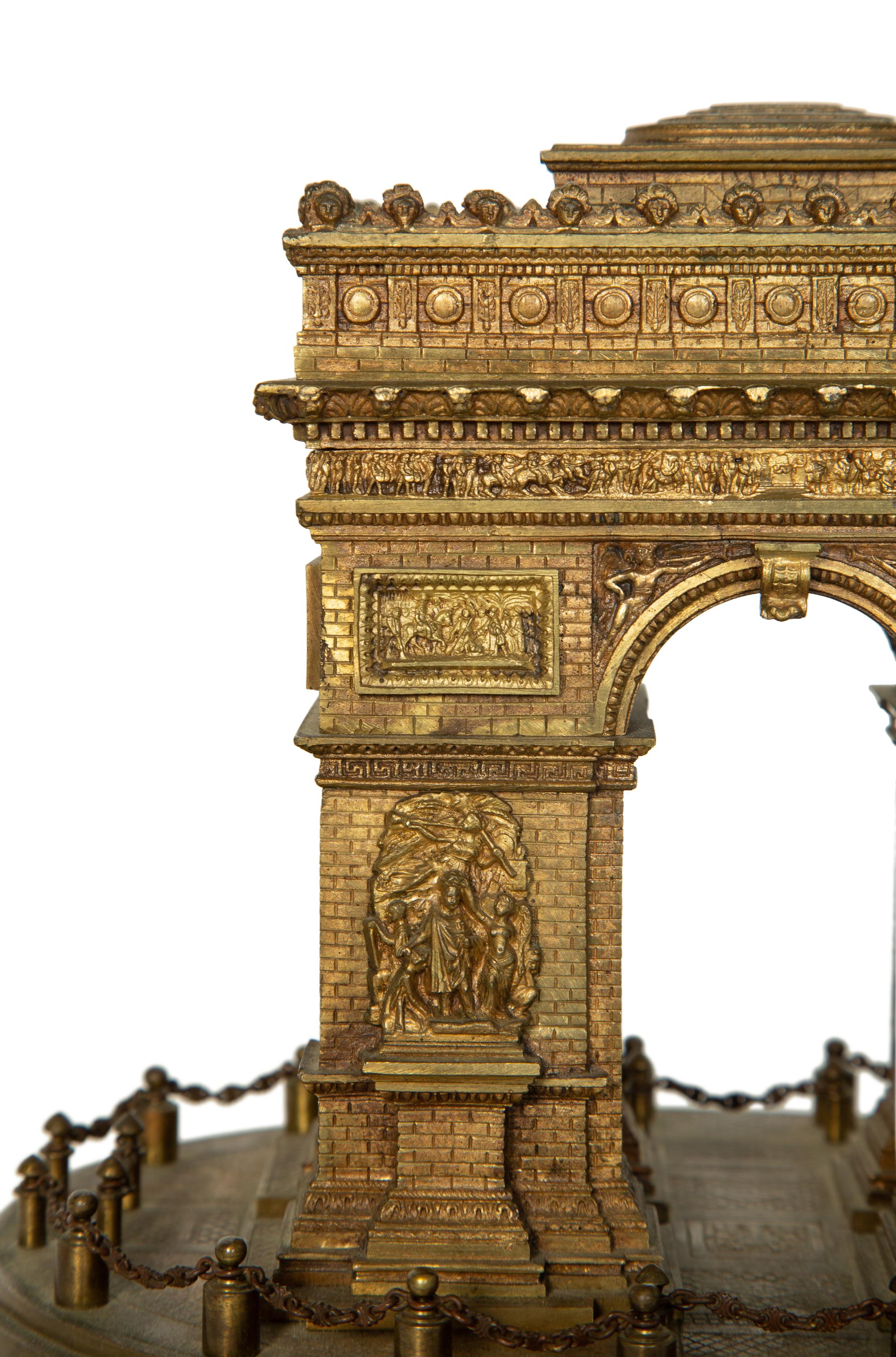 A Grand Tour Bronze Arc de Triomphe Model
