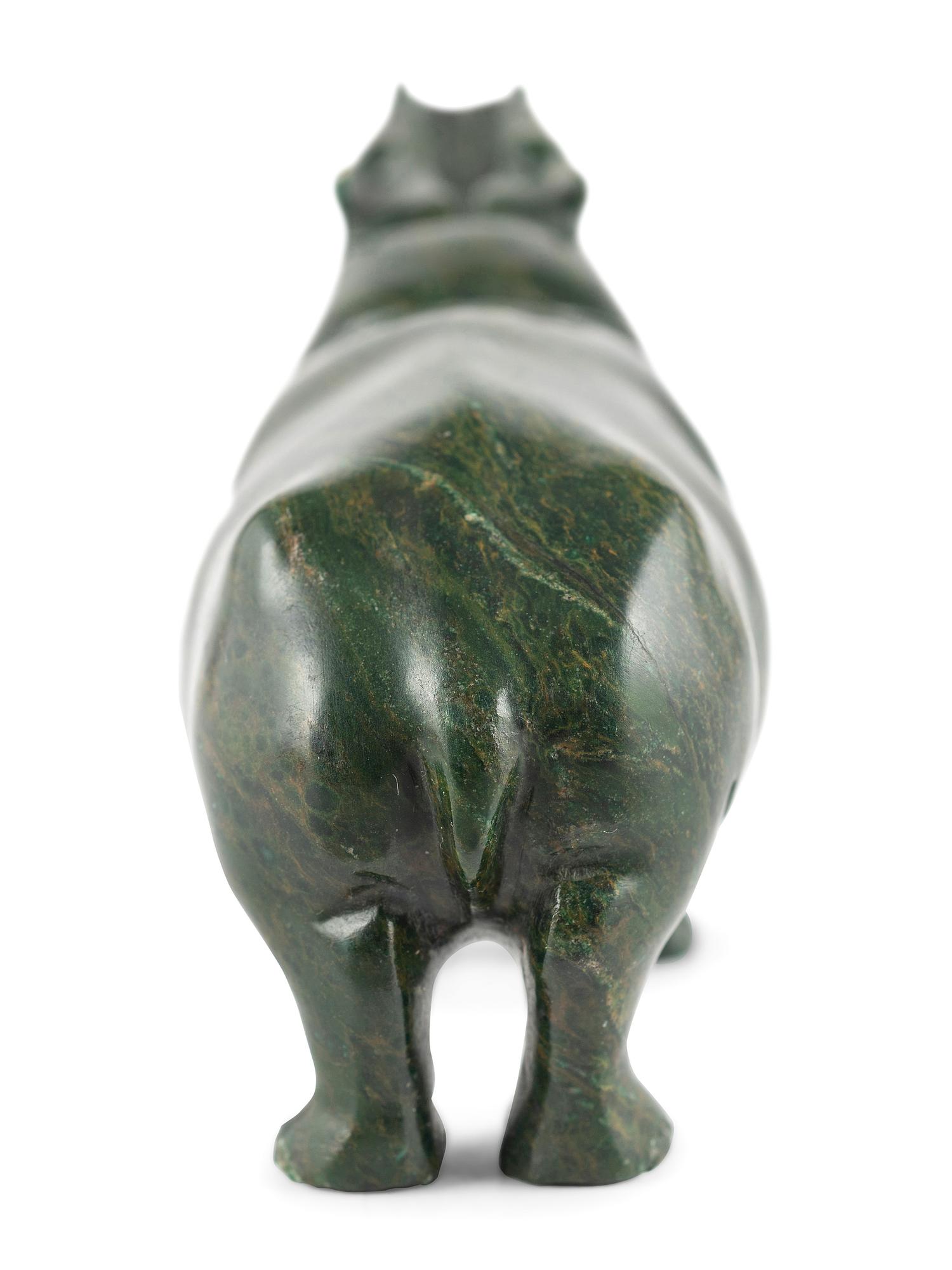 A Russian Carved Hardstone Hippopotamus