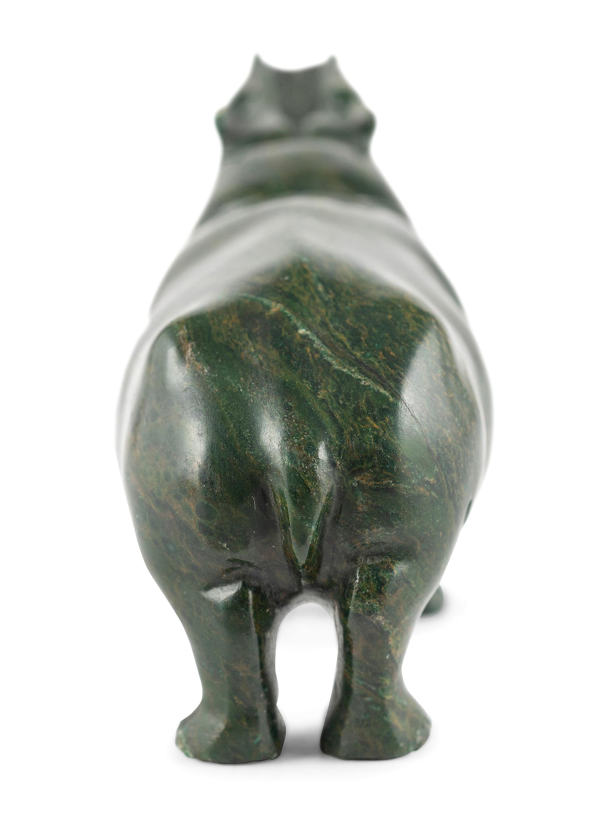 A Russian Carved Hardstone Hippopotamus