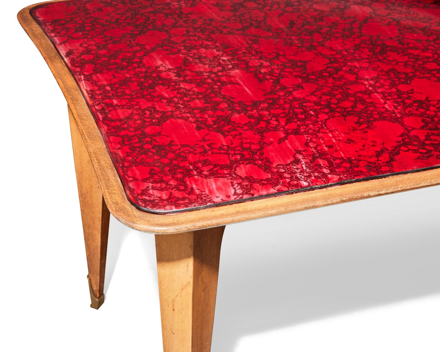 Glass-Top Dining Table and Ten Chairs