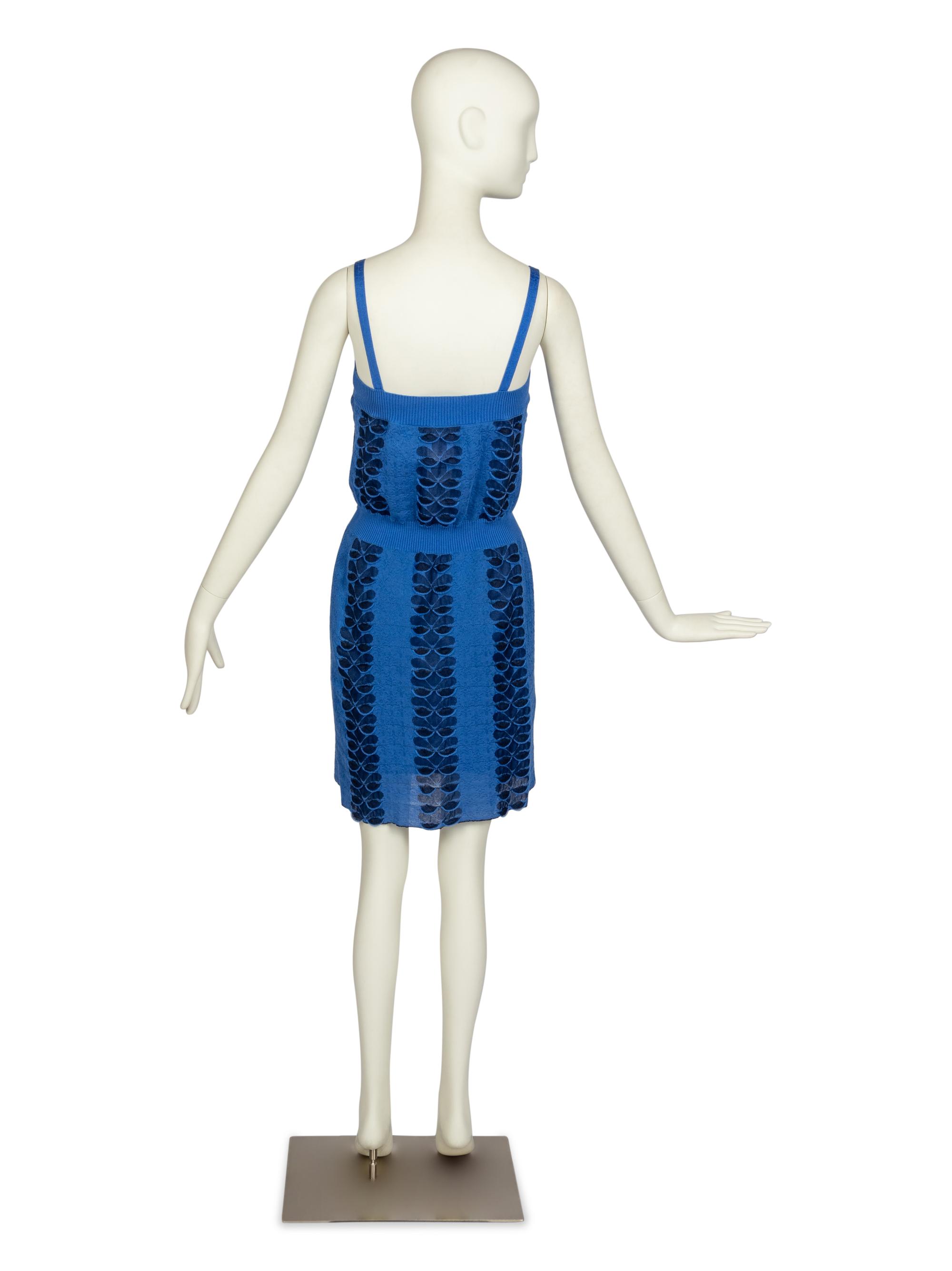 Blue Chanel Knit Dress and Slip, 2016