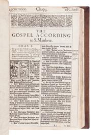 [BIBLE, in English]. The Holy Bible, Conteyning the Old Testament, and the New … London: Robert Barker, 1611.