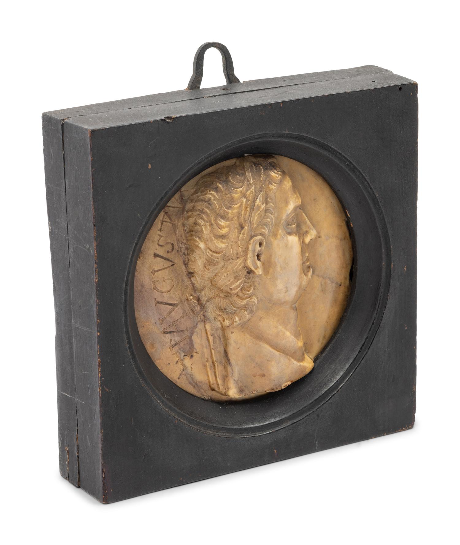 An Italian Marble Profile Medallion