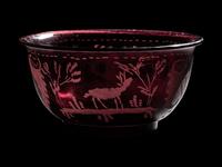A Chinese Ruby-Red Peking Glass Bowl