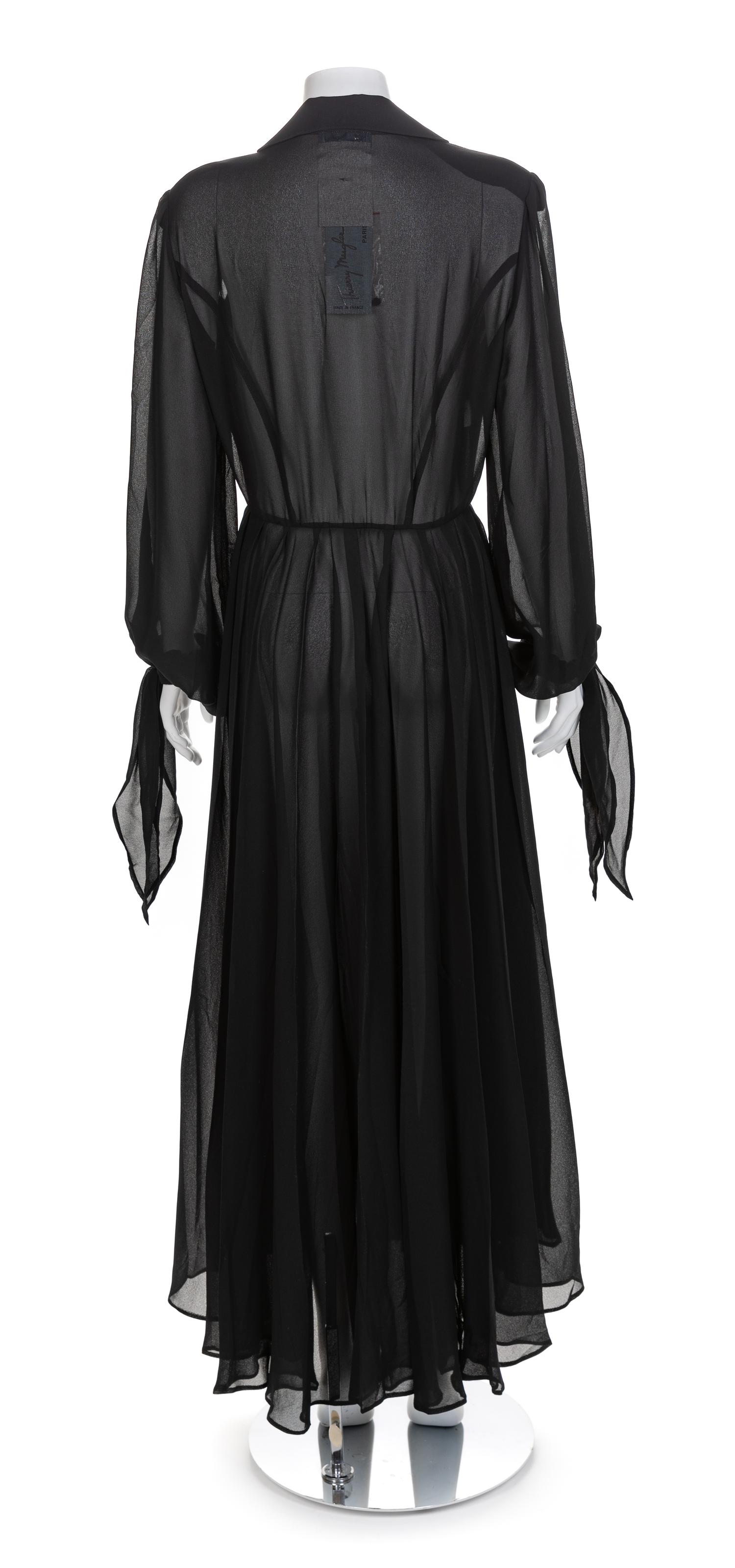 Thierry Mugler Black Sheer Maxi, 1991