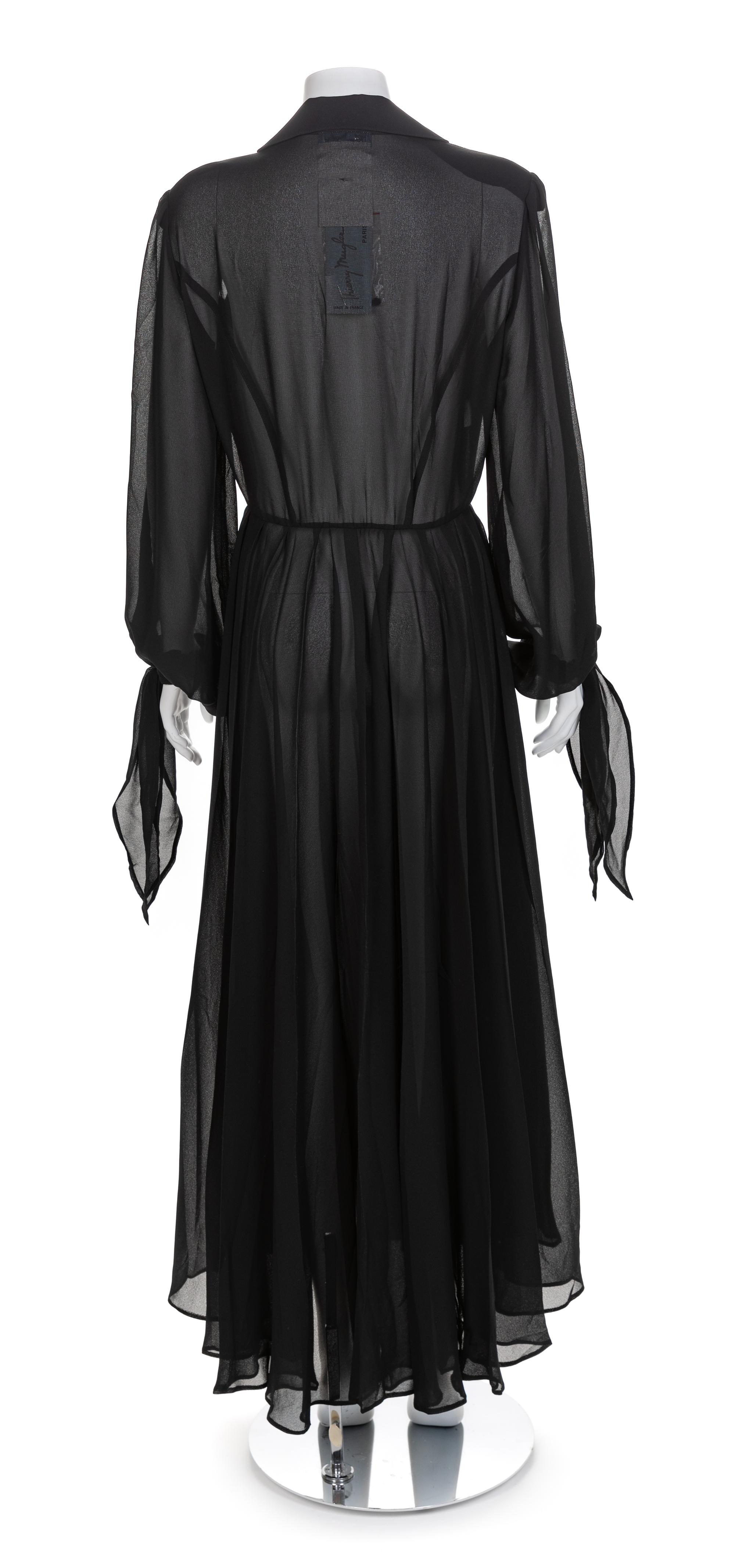 Thierry Mugler Black Sheer Maxi, 1991