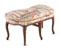 A Louis XV Carved Walnut Bench