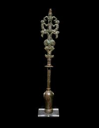 A Luristan Bronze Standard Finial with the Master of the Animals