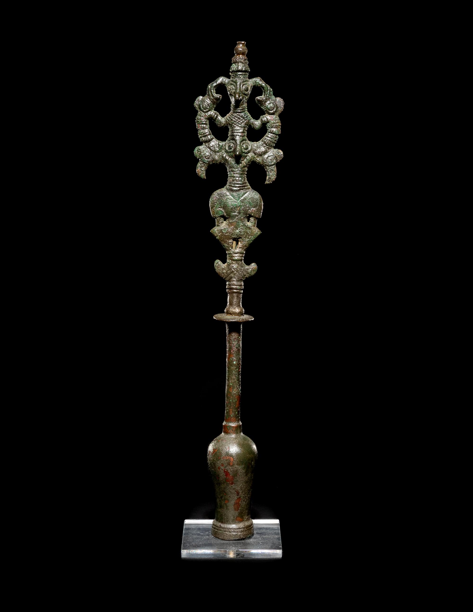 A Luristan Bronze Standard Finial with the Master of the Animals