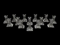 Fourteen Waterford Low Candlesticks — 20th Century