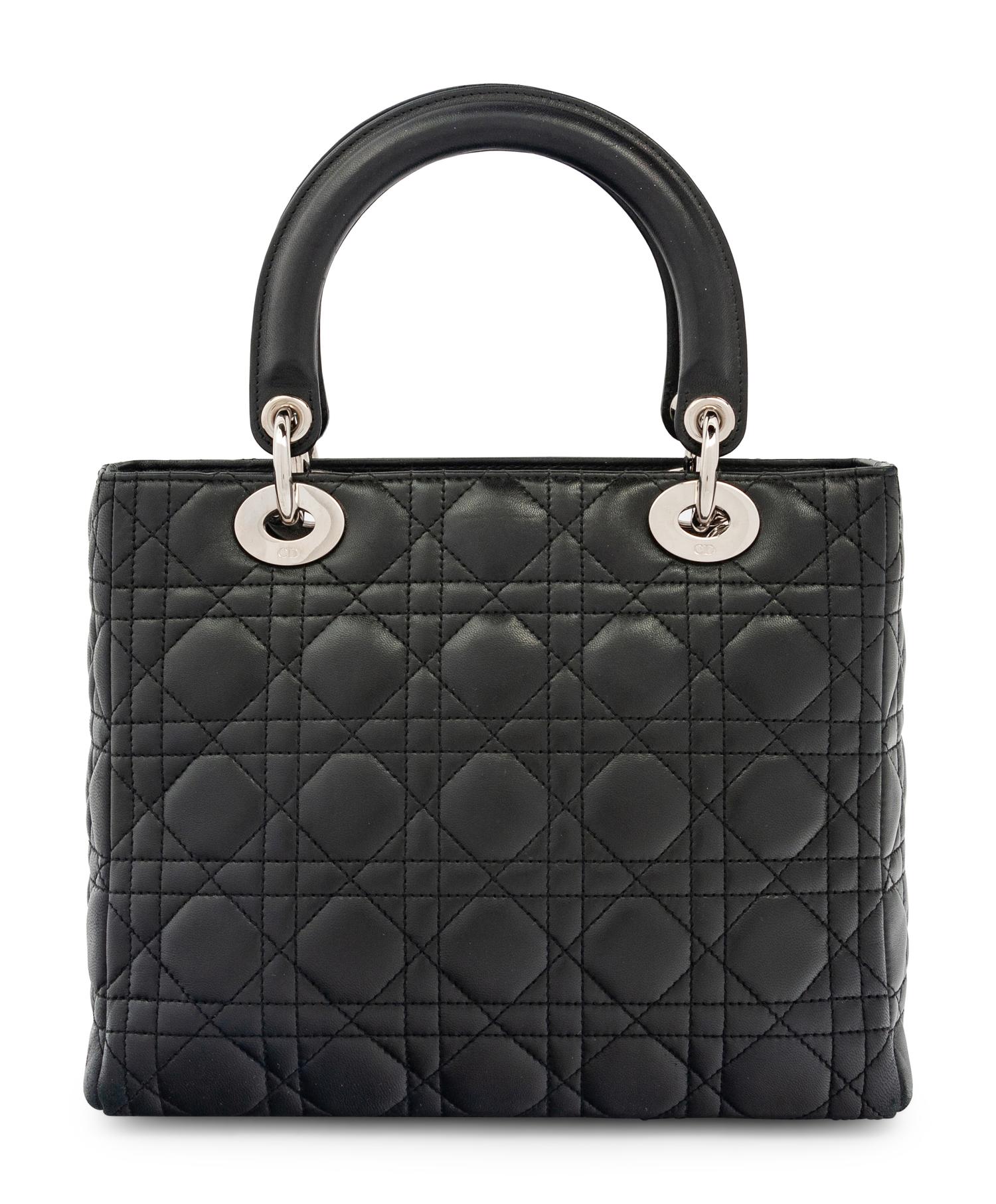 Christian Dior Black Cannage Small Lady Dior Bag, 2007