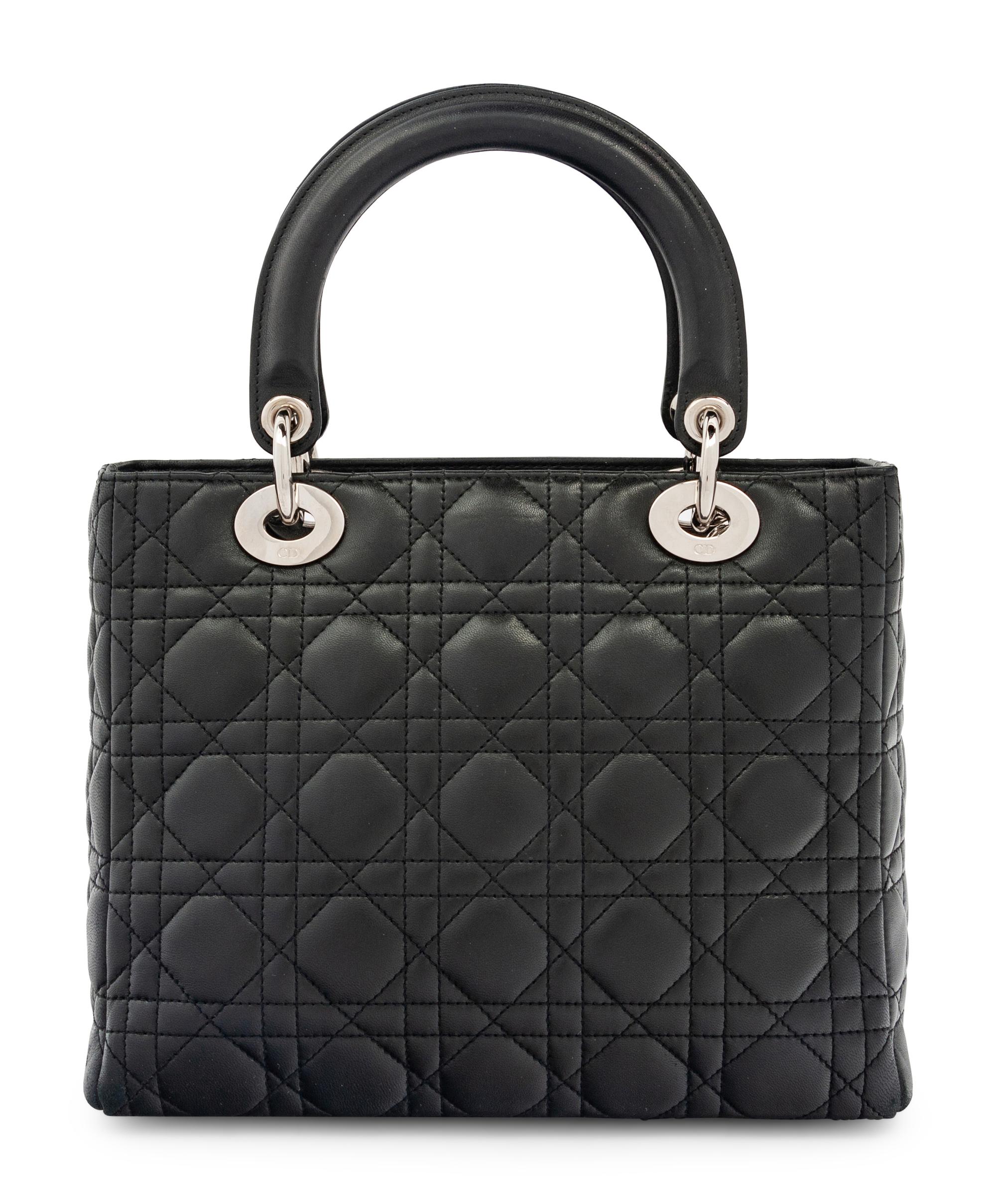 Christian Dior Black Cannage Small Lady Dior Bag, 2007