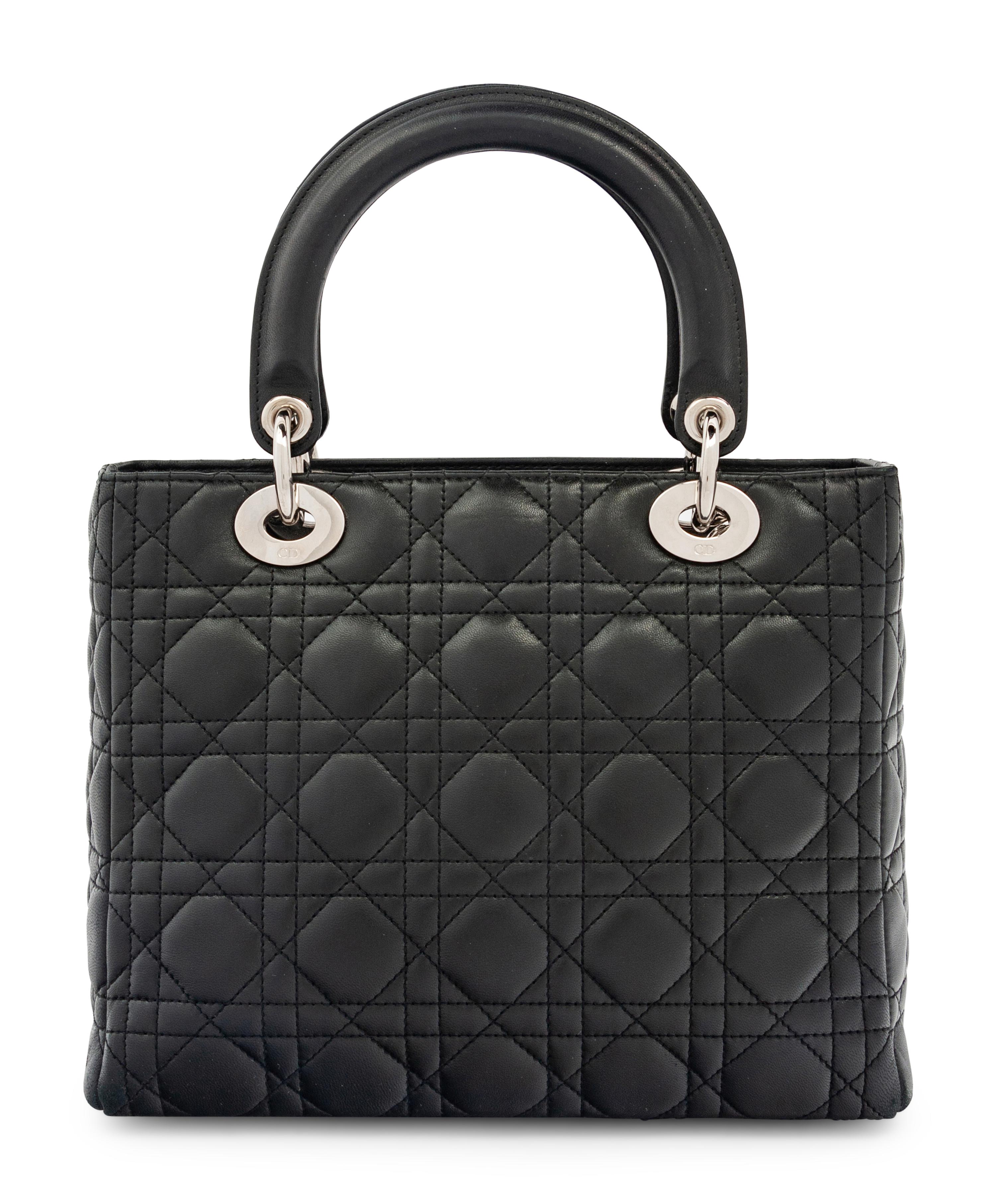 Christian Dior Black Cannage Small Lady Dior Bag, 2007