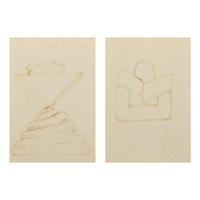 A.R. Penck (German, 1939-2017) — Entwurf fur eine Sculptur, 2 works