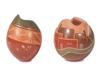Polychrome Pottery Vases