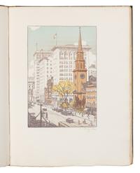 RUZICKA, Rudolph (Illustrator) -- EATON, Walter Prichard. Newark: a Series of Engravings on Wood by Rudolph Ruzicka. 1917.