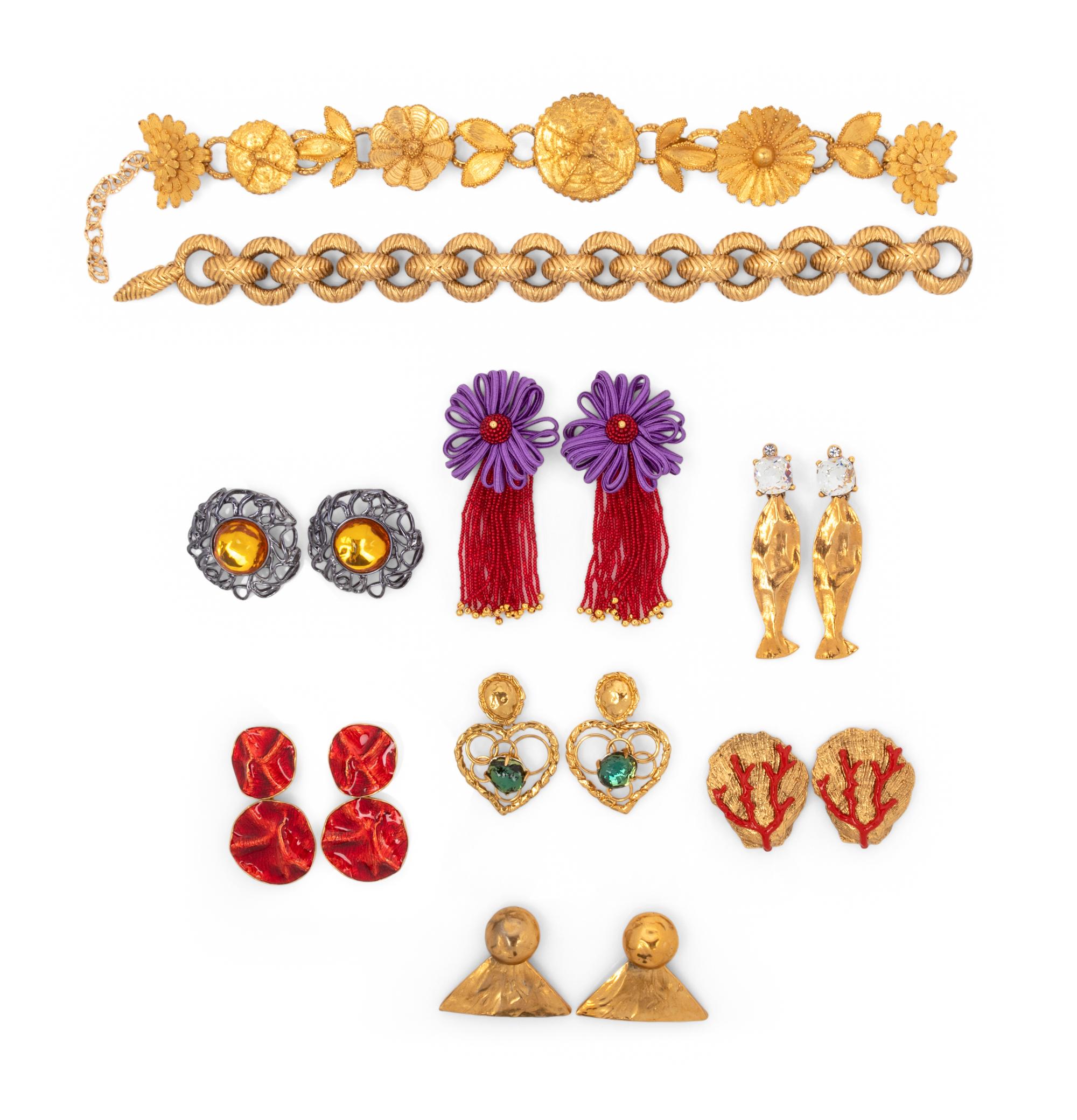 Collection of Yves Saint Laurent Costume Jewelry, 1980-2000s
