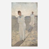 Albert Aublet (French, 1851–1938) Three Girls on a Beach