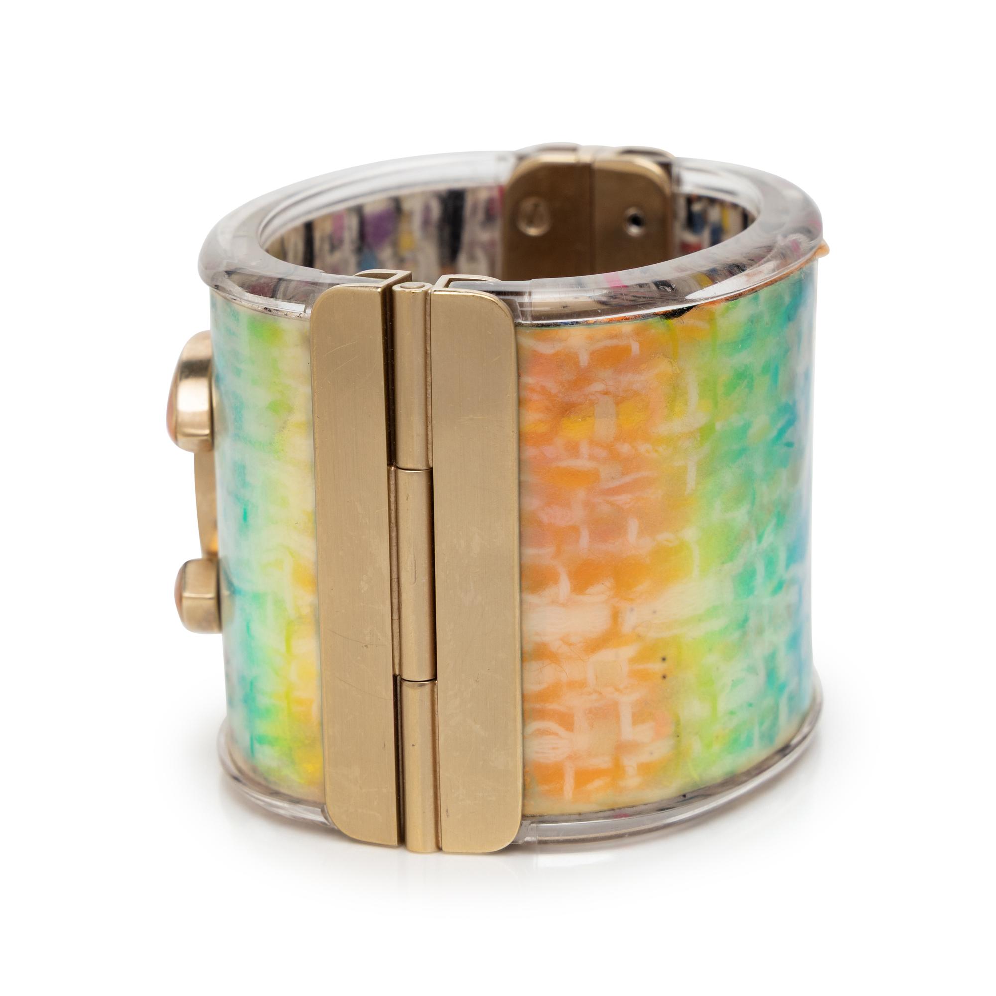 CHANEL, IRIDESCENT LOGO CUFF