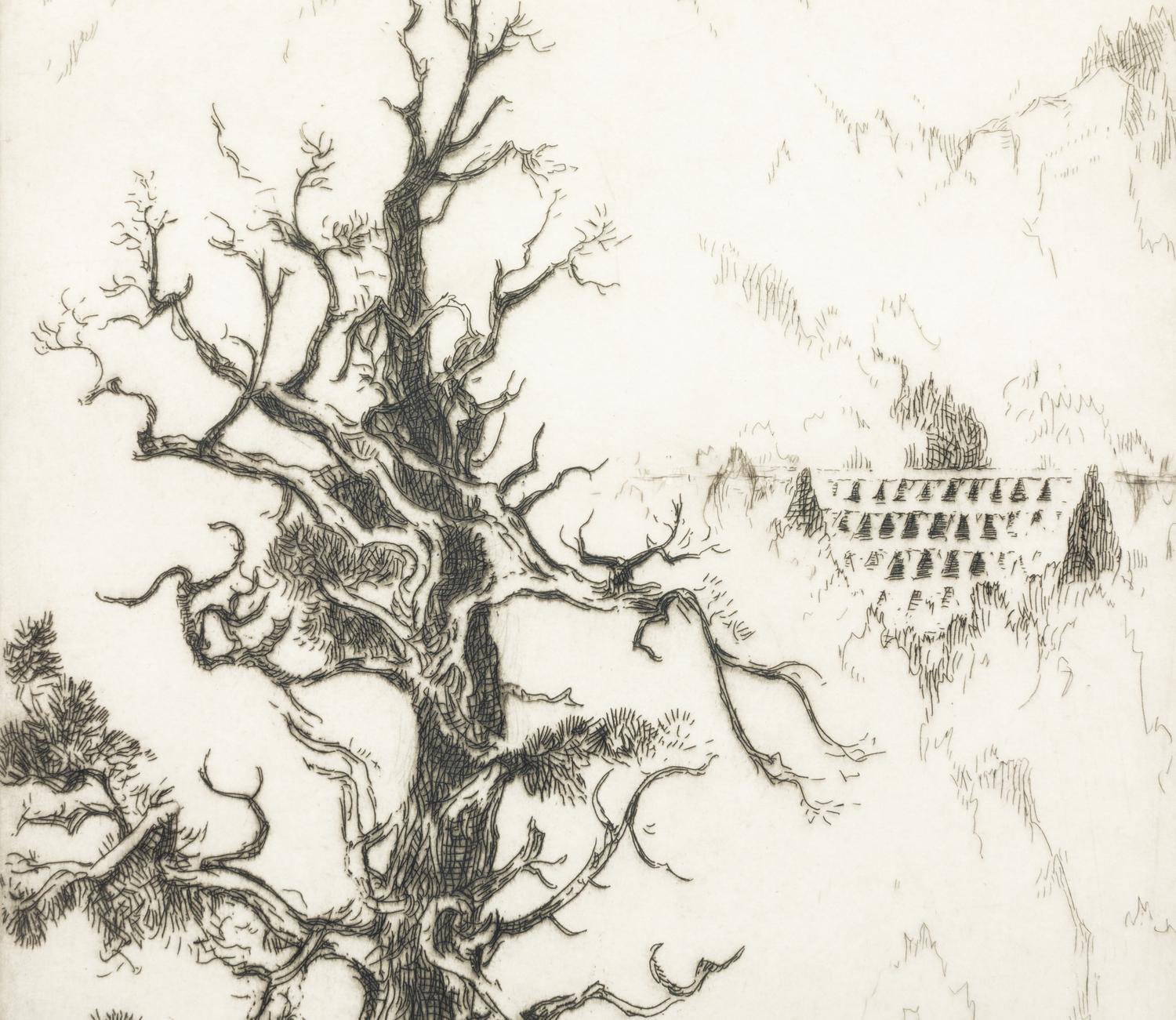 Mt. Wilson and Narrow Gauge Trestle , Artist's Proof