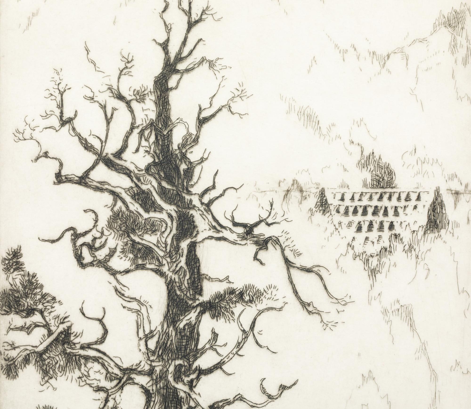 Mt. Wilson and Narrow Gauge Trestle , Artist's Proof