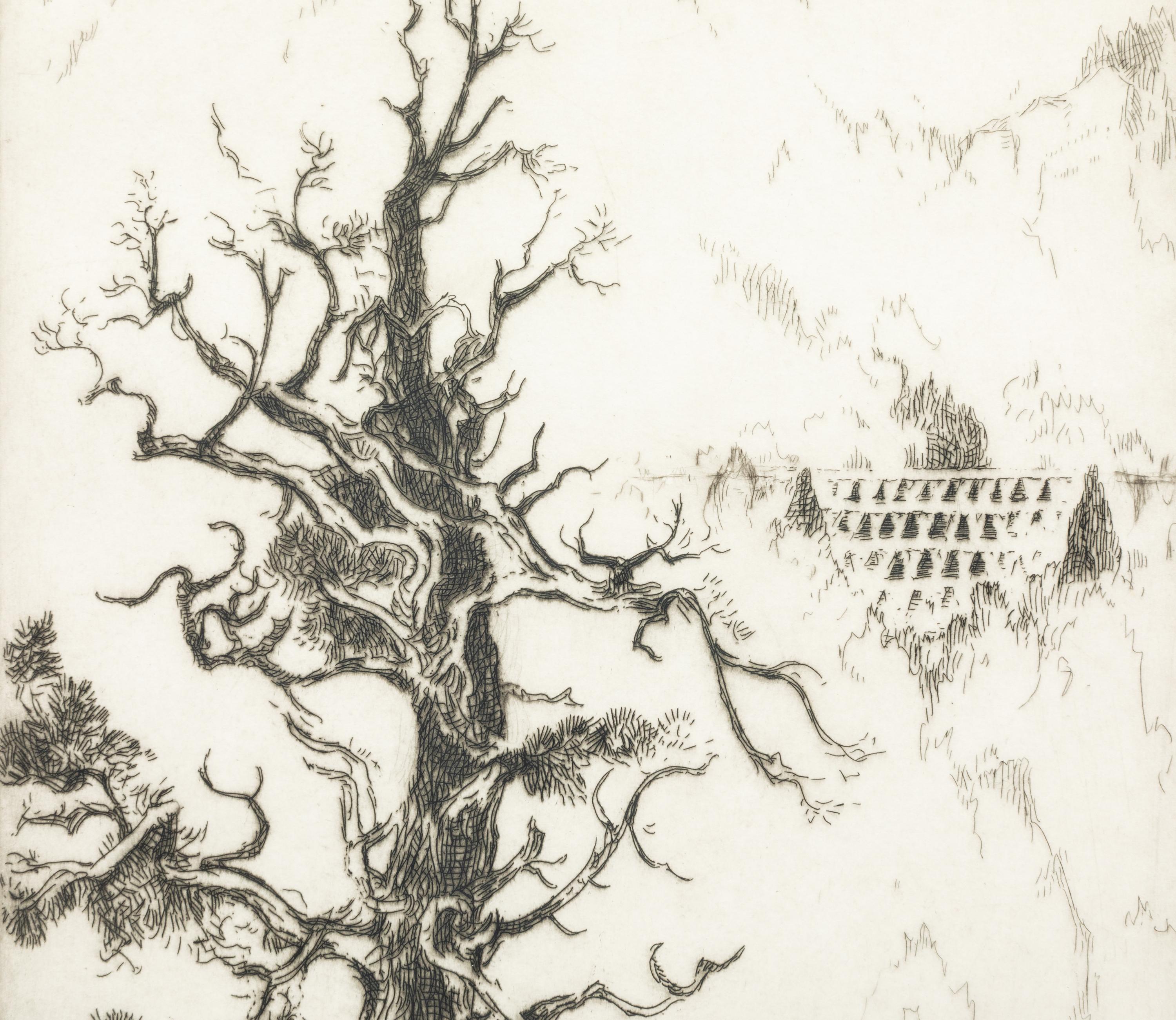Mt. Wilson and Narrow Gauge Trestle , Artist's Proof