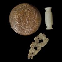 A Group of 12 Chinese Jades, Ming Dynasty and Later 明及更晚 仿古玉一組十二件