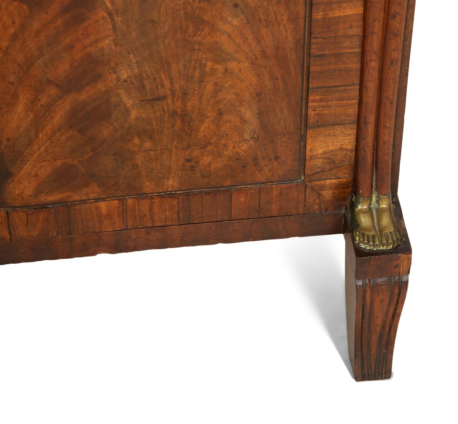 A Regency Gilt Bronze Mounted Mahogany Two-Pedestal Sideboard
