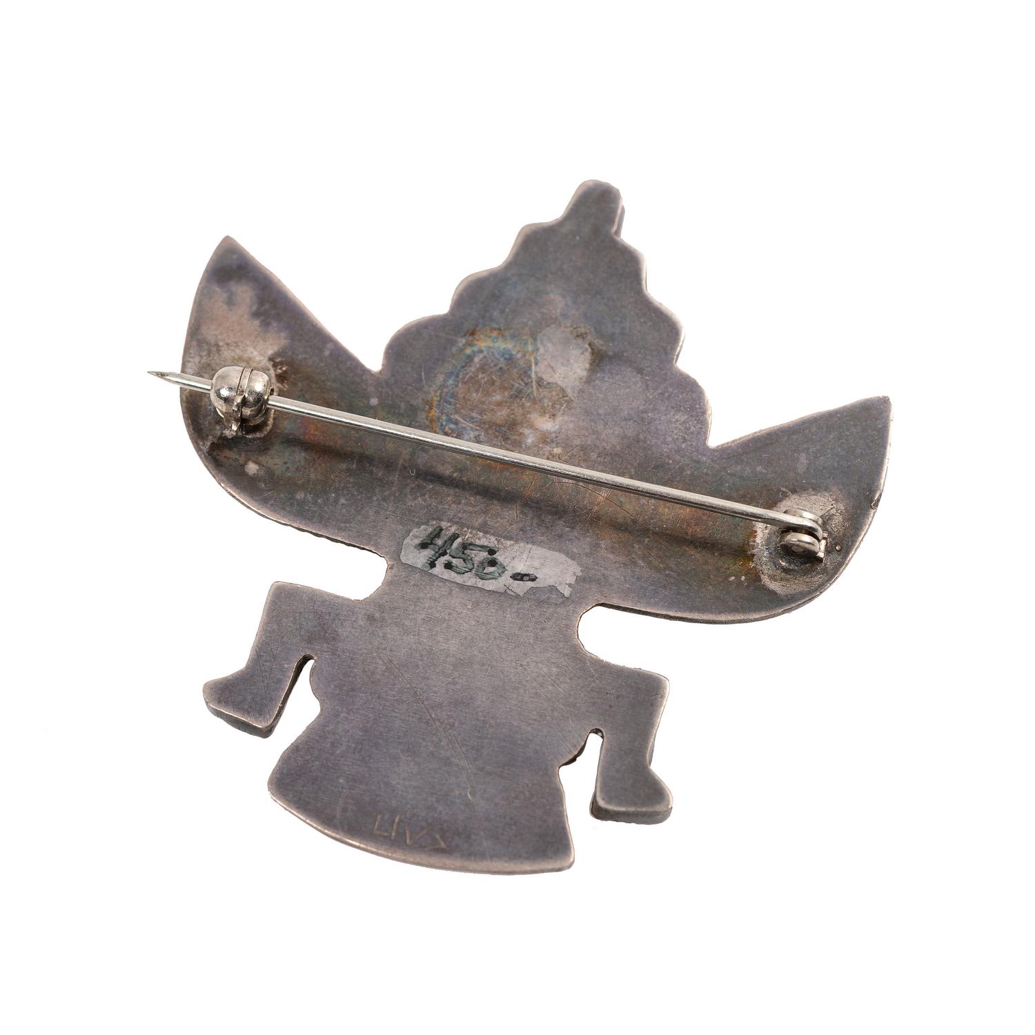 Zuni Mosaic Inlay Knifewing Pin / Brooch