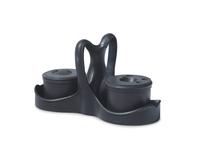 A Wedgwood and Bentley Black Basalt Inkstand