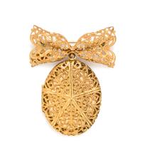 A Miriam Haskell Locket Brooch, 2.5" x 2".