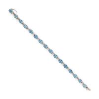 AQUAMARINE AND DIAMOND BRACELET