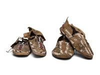 Cheyenne Beaded Hide Moccasins