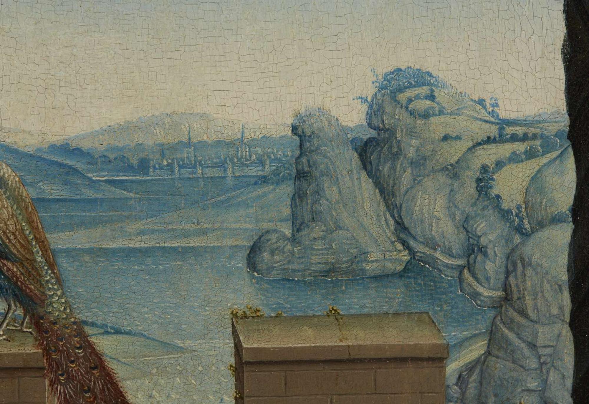 Master of the Embroidered Foliage (Netherlandish, active Brussels, late 15th Century) — Nursing Madonna