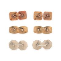 ANTIQUE, COLLECTION OF ENGINE-TURNED CUFFLINKS