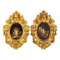 Continental, 19th Century — Nymphs (a pair of works)