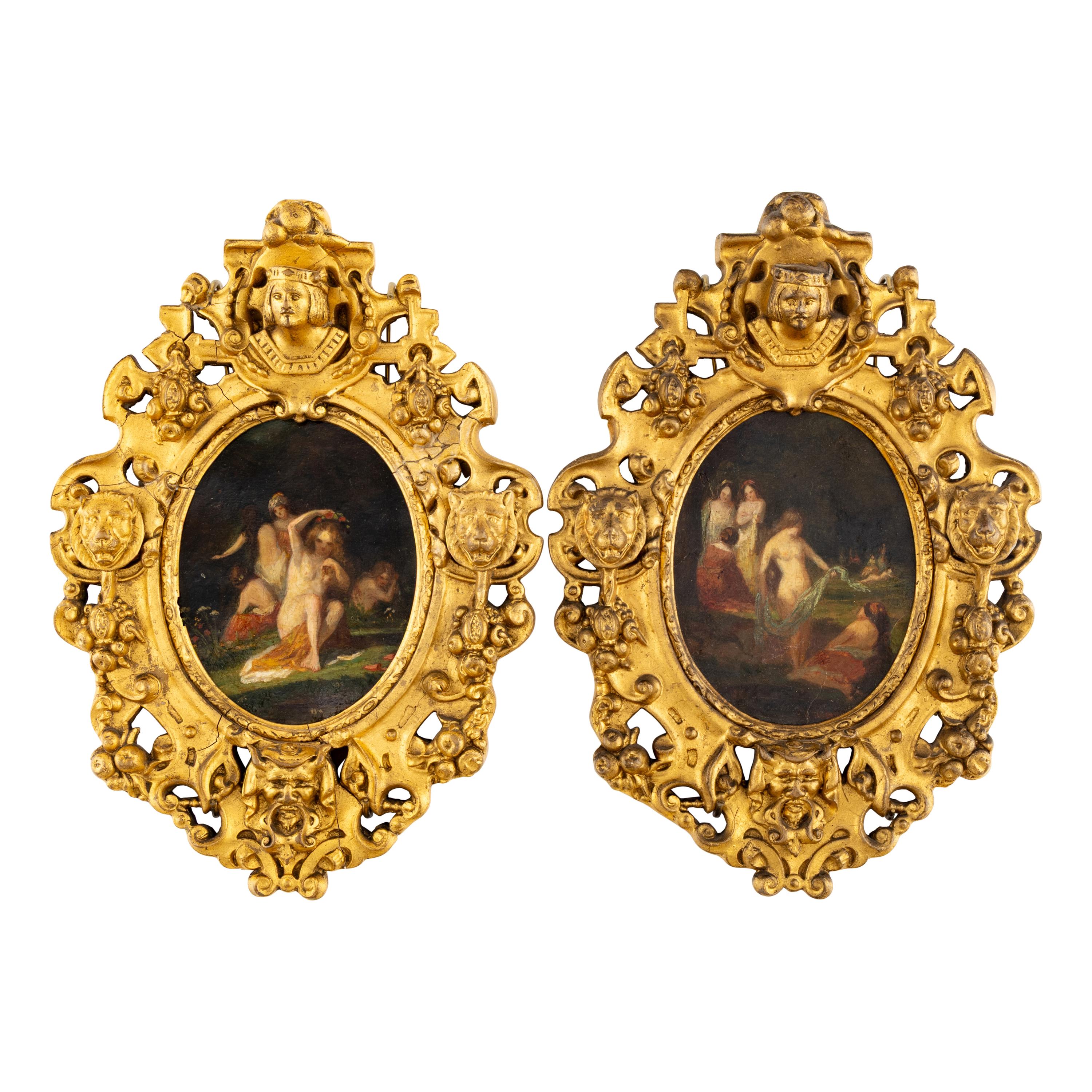Continental, 19th Century — Nymphs (a pair of works)
