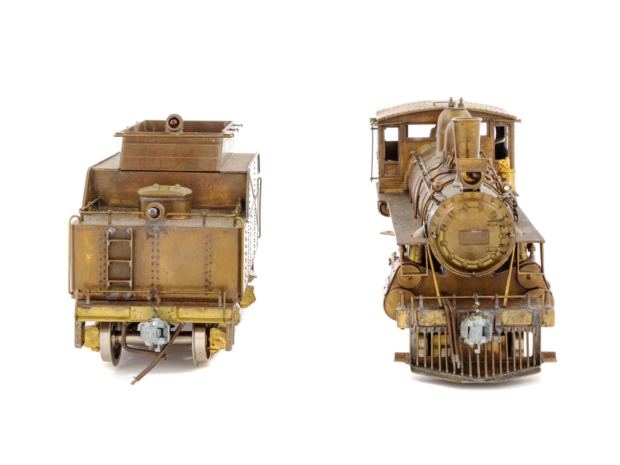 A Japanese Brass O-Gauge 4-4-0 Locomotive and Tender