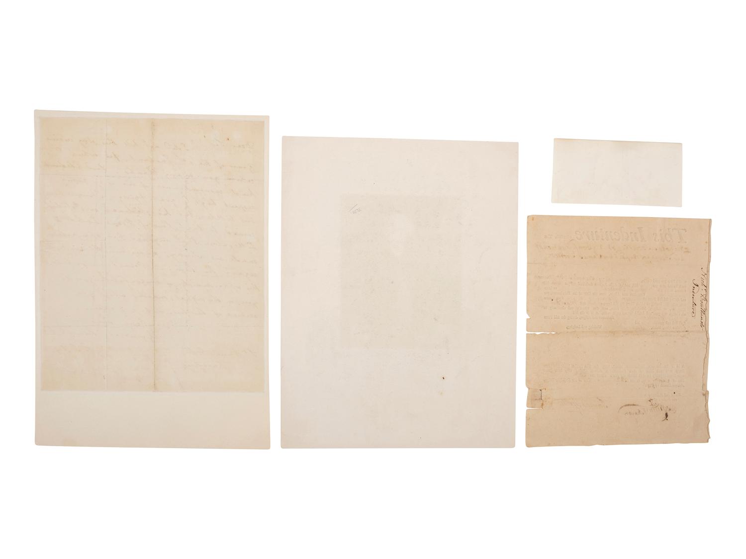 [COLONIAL]. WILLING, Charles (1710-1754) -- FOX, Charles James (1749-1806). Documents signed.